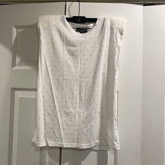 NWT Generation Love Lex Crystal White Muscle Tank, Size Medium - Picture 1 of 12